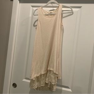 Umgee tank dress with tiered lace